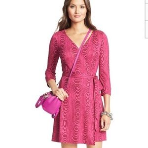 Diane Von Furstenberg Pink Wrap Dress
